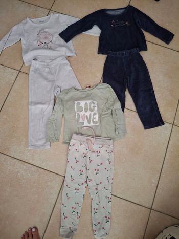 Lot 3 pyjamas automne hiver fille 3 ans