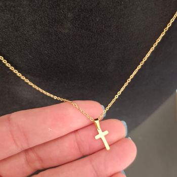 Chaîne neuve acier inoxydable Pendentif croix 