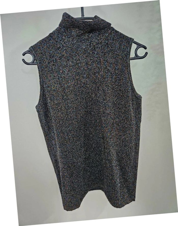 Ensemble brillant en laine débardeur et jupe Benetton - photo numéro 6