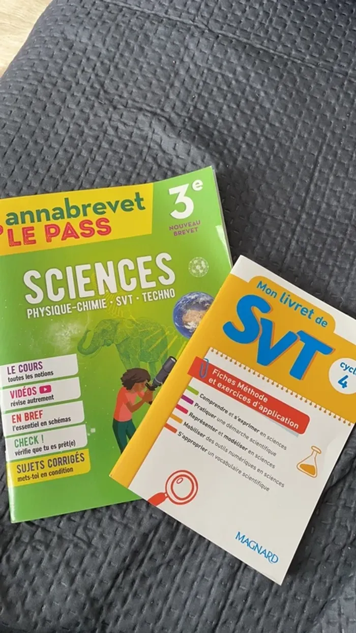 Lot Annabrevet Sciences et livret SVT
