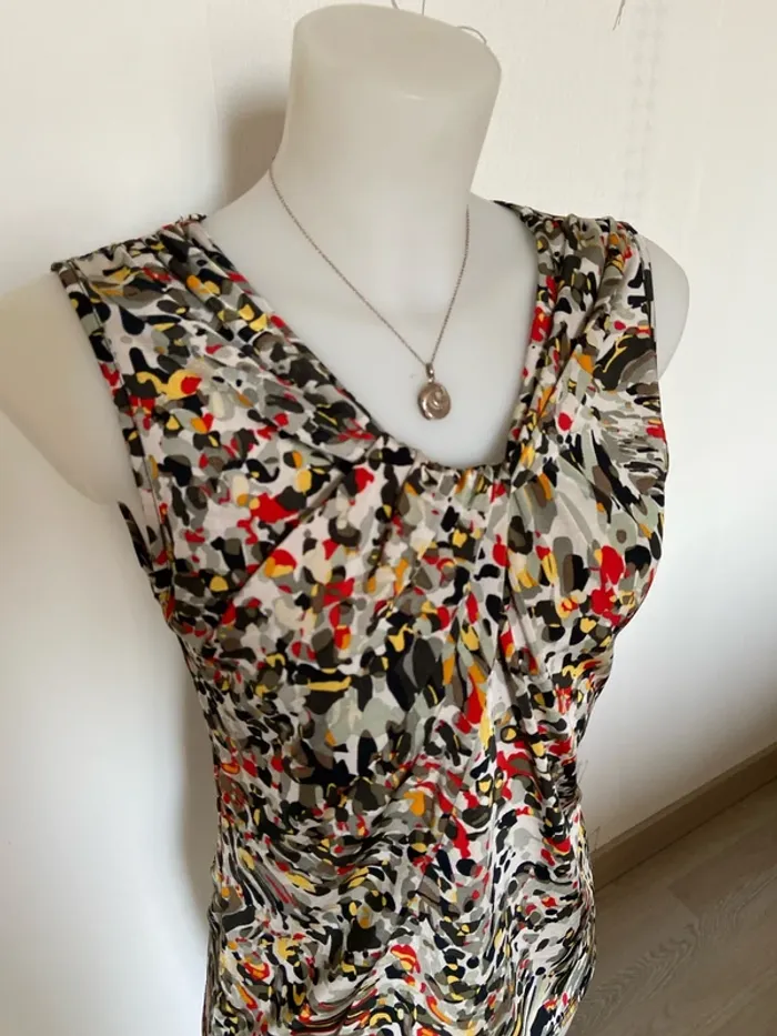 Top imprimé effet drapé Taille 38 - photo numéro 2