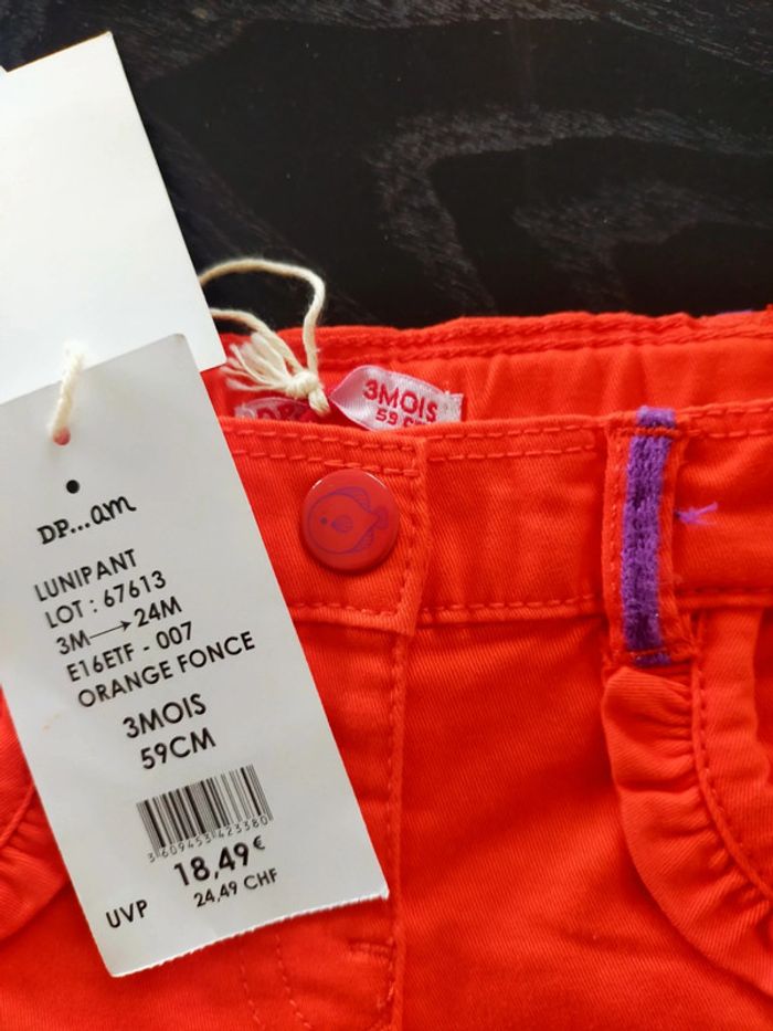 Lot de 4 pantalons DPAM 3 mois - photo numéro 3