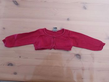 Gilet court rose foncé