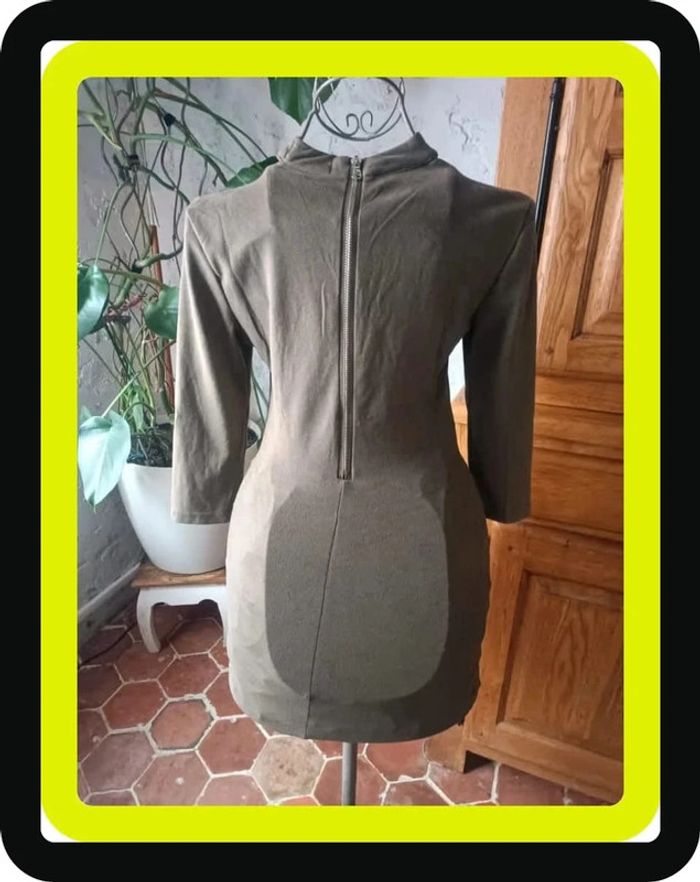 Robe daim kaki taille s - photo numéro 2