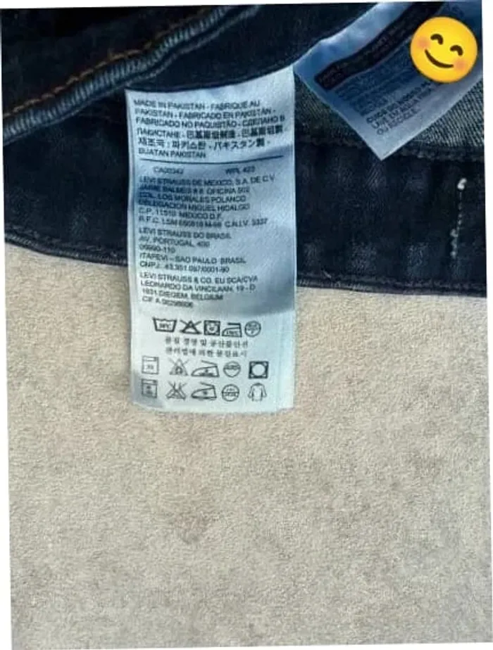 Jeans Levi's W31 FR40 L32 coupe droite bleu marine Femme Women pan521b - photo numéro 6
