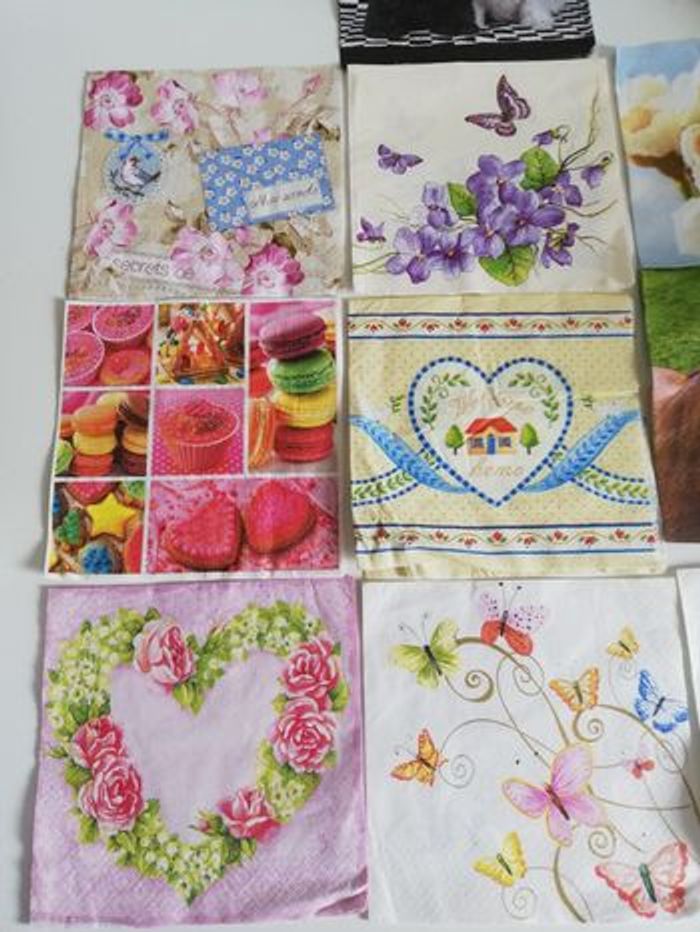 Lot de 10 serviettes en papier pour serviettes loisirs créatifs - photo numéro 2