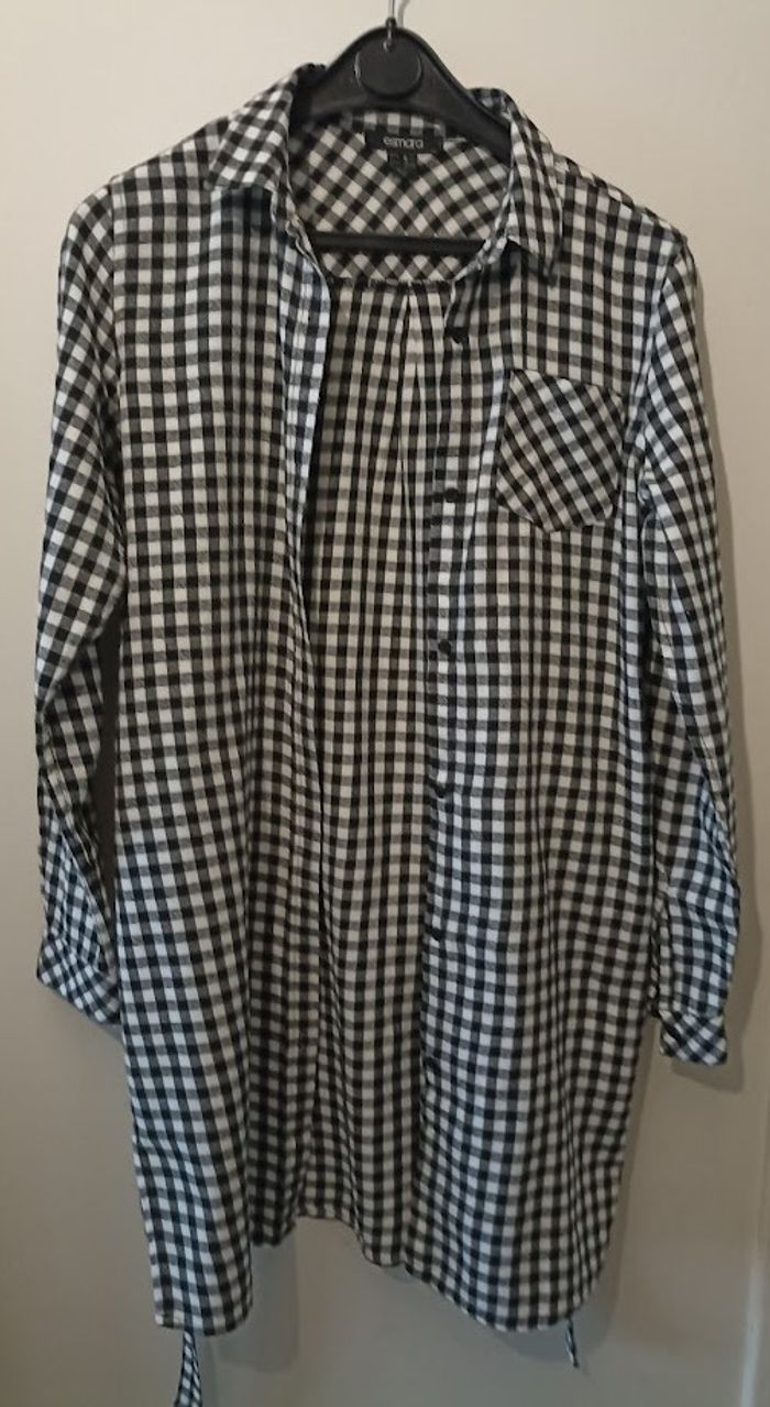 Robe-chemise Vichy noir & blanc – Ultra polyvalente ! - photo numéro 1