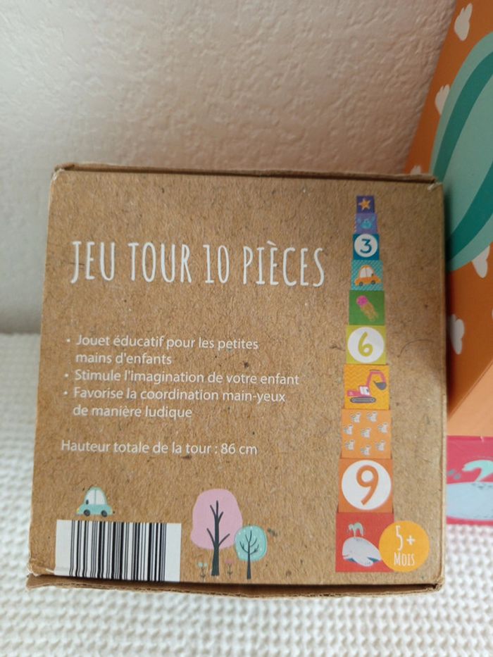 Jeu tour cubes empilables 10 pièces - photo numéro 5