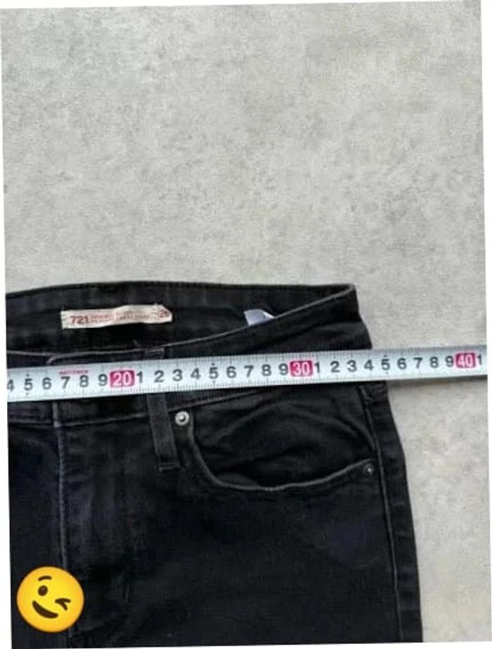 Jeans Levi's 721 W26 FR36 L32 coupe skinny noir Femme Women pan529b - photo numéro 3