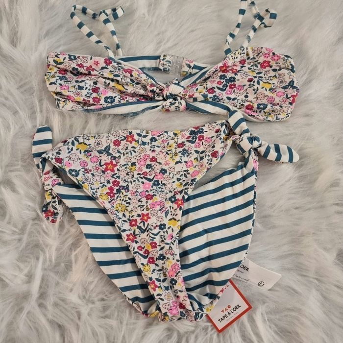 Neuf (non porté) 🤩😍🩷superbe maillot de bain reversible 8 ans fille 🩷🤩😍