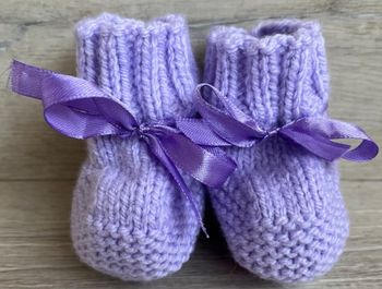 Chaussons au tricot 0-3 mois