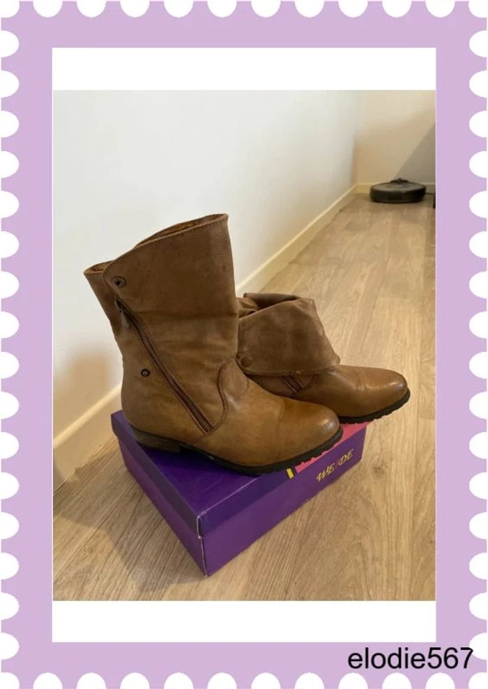 Boots / bottines camel 40 - photo numéro 7