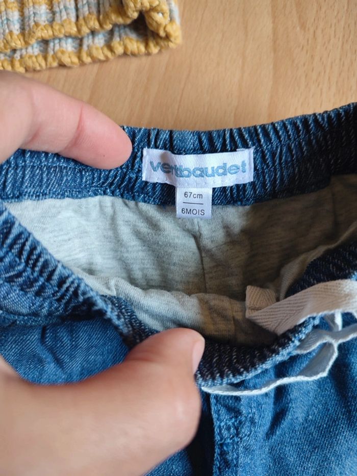 Lot ensemble Jeans + polo + gilet zippé en 6M - photo numéro 8
