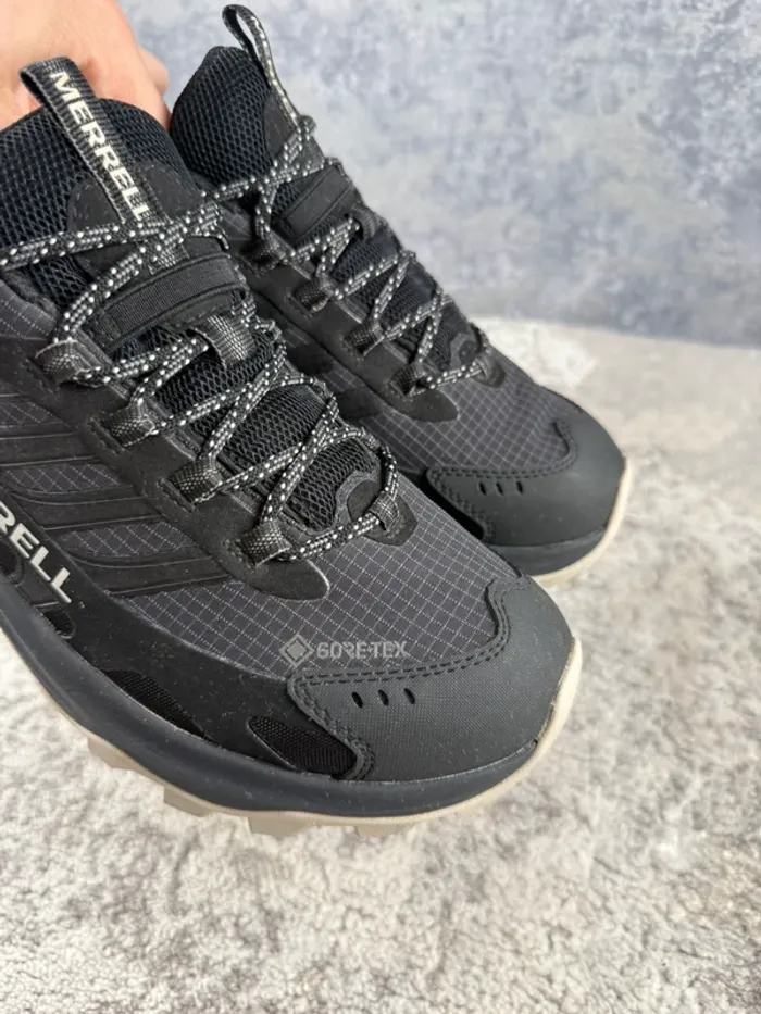 Merrell Moab Speed Gore-Tex Vibram - Black & Grey & White - photo numéro 13