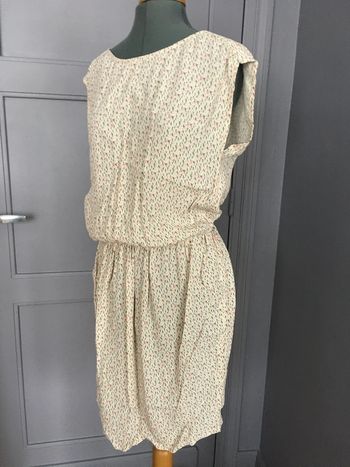 Robe courte  dos dégagée V imprimé