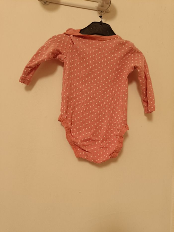 Body manches longues rose à pois Lupilu - 2/6 mois (62/68 cm) - photo numéro 3