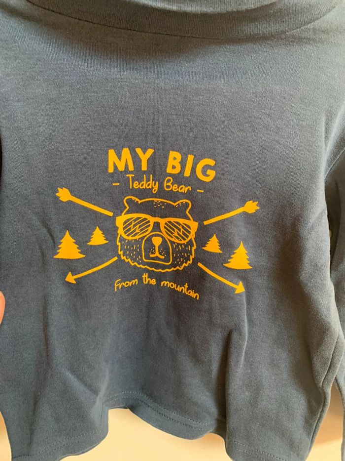 T shirt col roulé 4 ans / Même pas peur - photo numéro 3