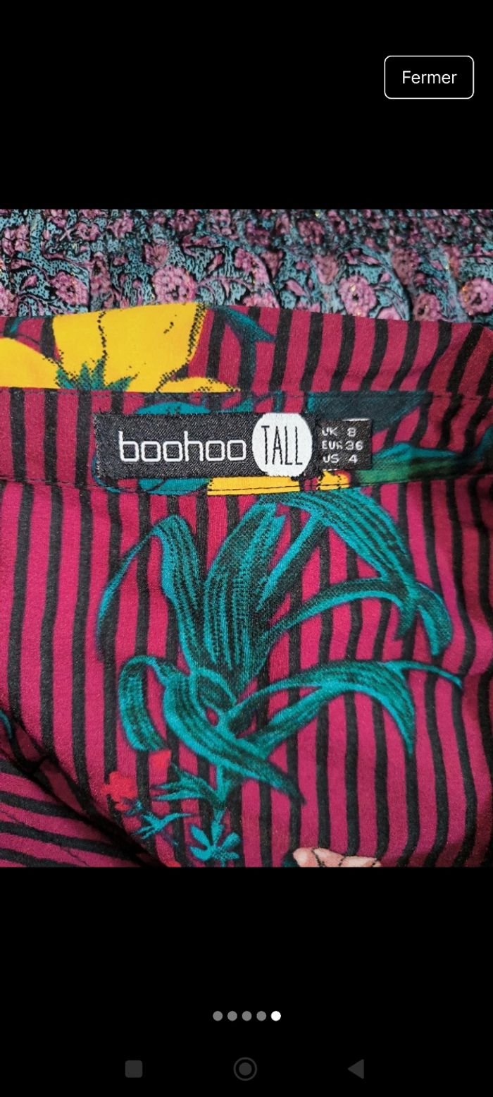 Robe rouge bordeaux de la marque Boohoo. Taille  36 - photo numéro 5