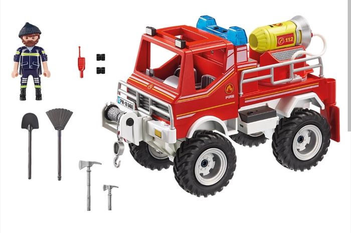 Playmobil City Action 9466 4x4 de pompier avec lance-eau