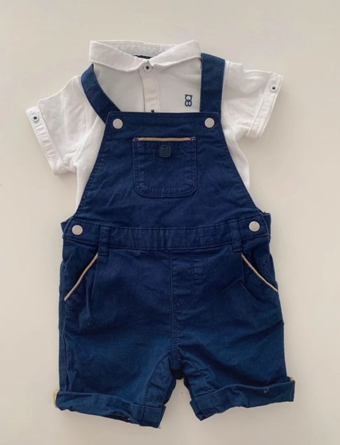 Ensemble bébé polo salopette - 9 mois - Obaïbi