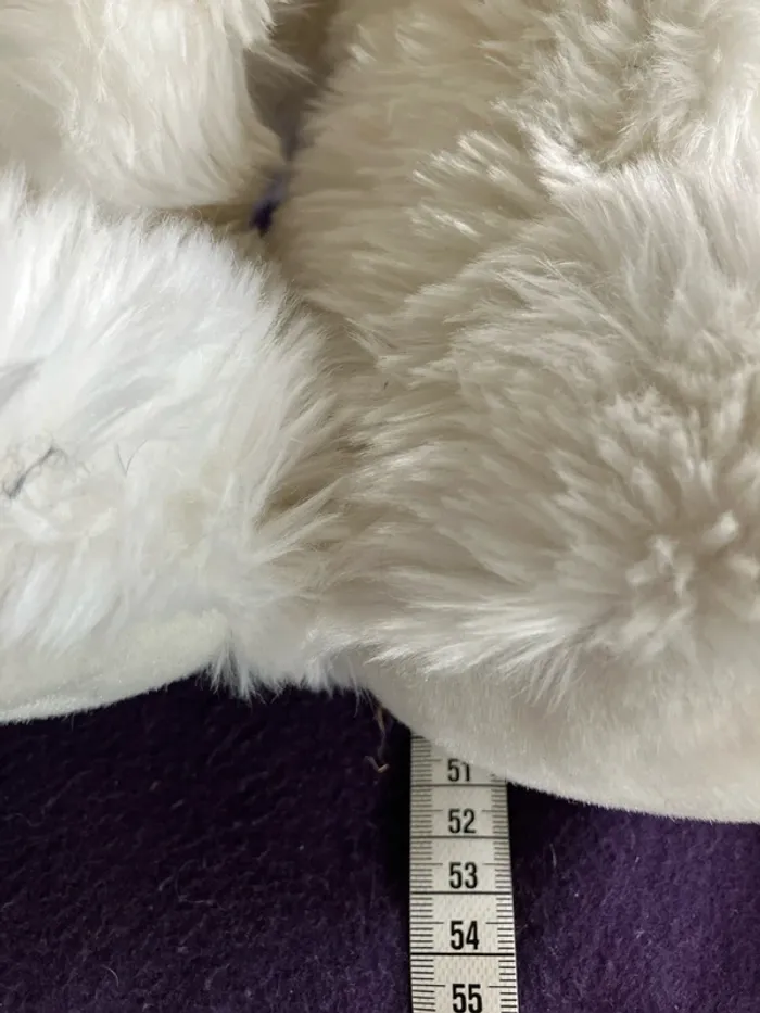 Peluches chien blanc - photo numéro 2