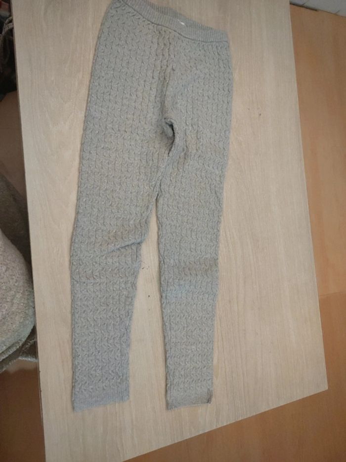 Legging tricot maill c&a 10 ans gris
