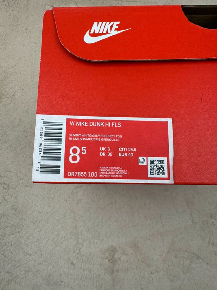 Nike Dunk High Rétro Grey Fog Taille 40 - photo numéro 12