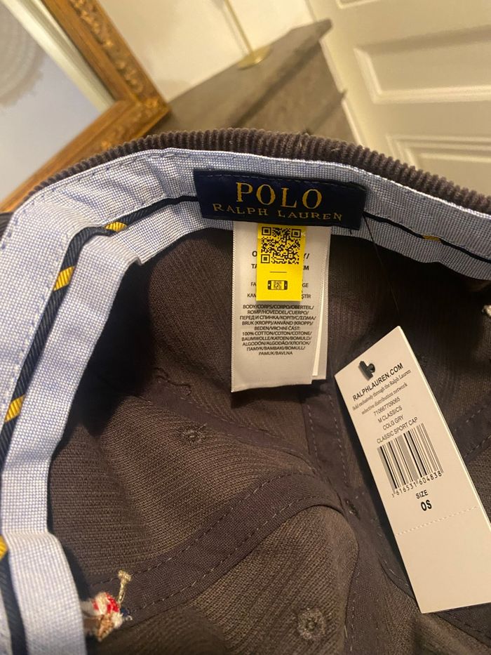 Casquette Ralph Lauren en velours côtelé - photo numéro 3