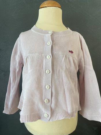 Gilet rose bébé