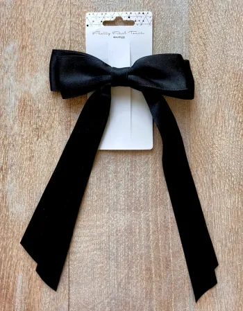 Barrette nœud satin noir de Beautélive Pretty Final Touch – Neuve
