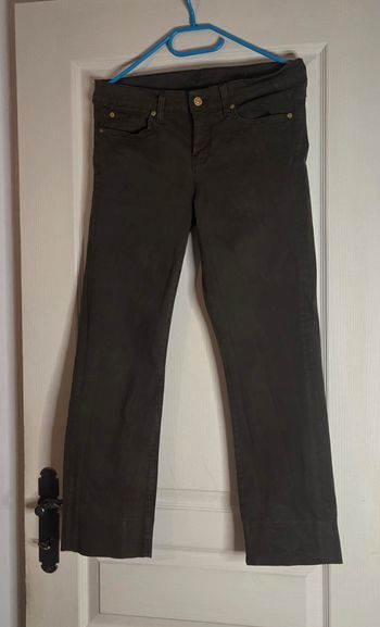 Jean 7 For All Mankind T31 – Coupe Évasée – Stretch – Kaki/Olive – Très Bon État
