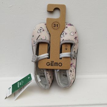 Chaussons fille ballerines imprimées à bride élastiquée