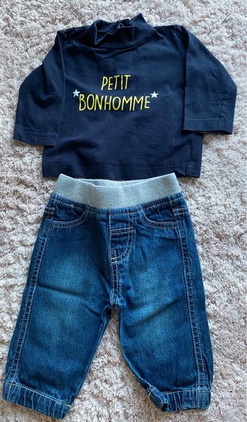 Ensemble sous-pull et jeans élastique Influx 6 mois