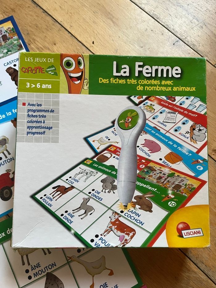 Les jeux Carottes La ferme 16 fiches avec stylo électronique Lisciani 3/6 ans