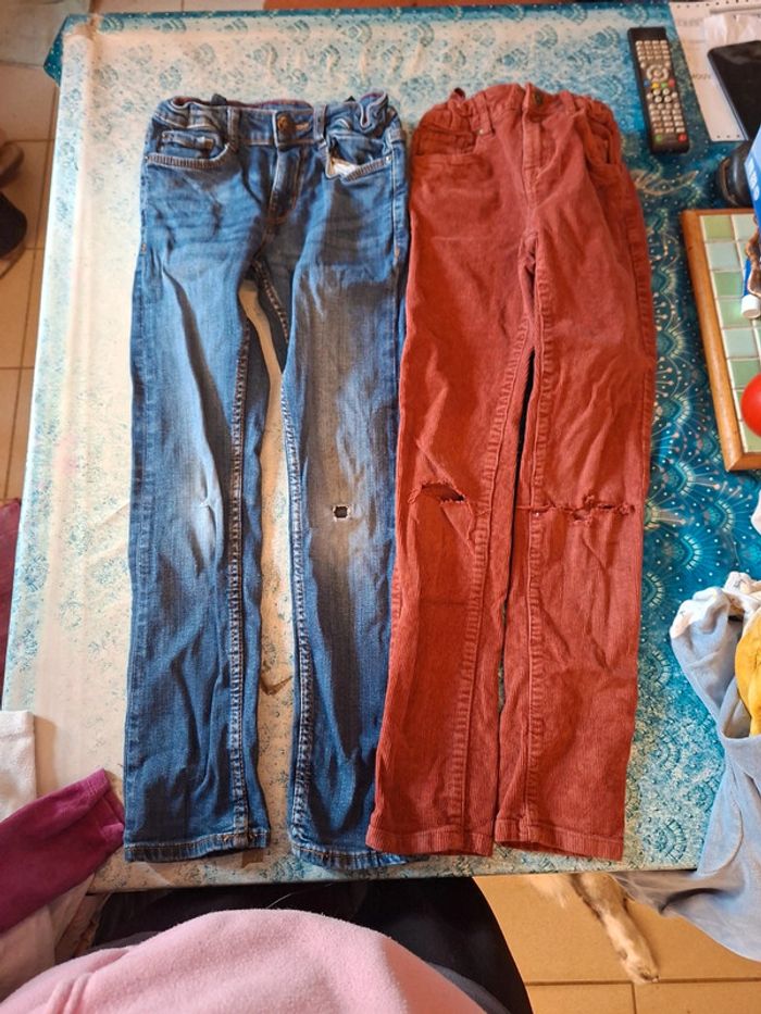Lot jeans 10 ans réglables - photo numéro 2