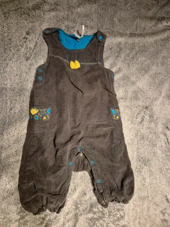 Salopette fille hiver en velours