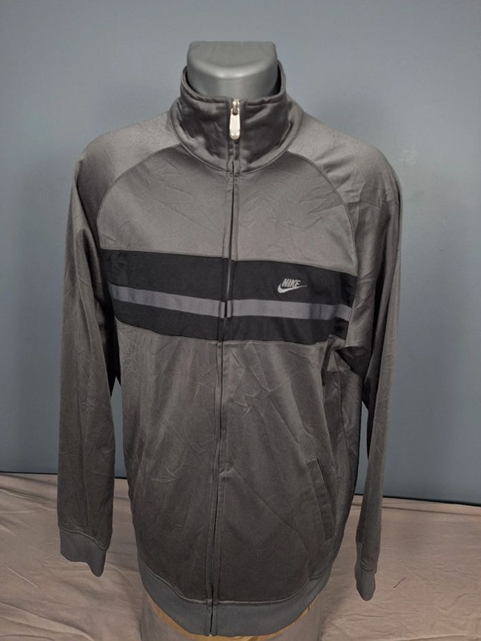 veste légère / Track jacket Nike vintage/ homme - taille XL / gris foncé - brodé (455) - photo numéro 2