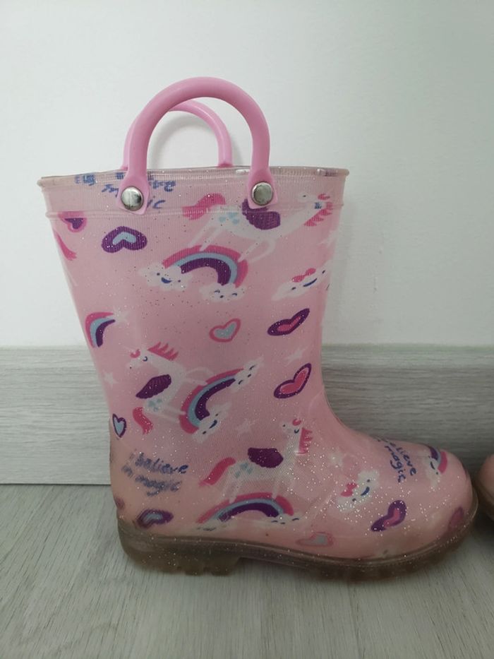 Bottes de pluie licorne lumineuse taille 26 - photo numéro 6