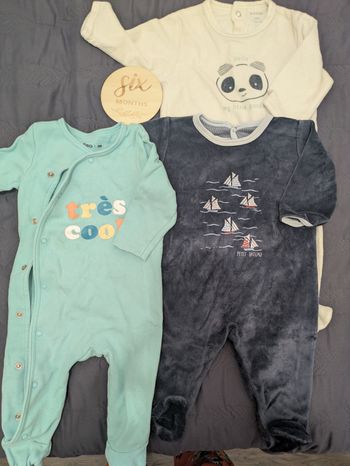 Lot 3 pyjamas 6mois