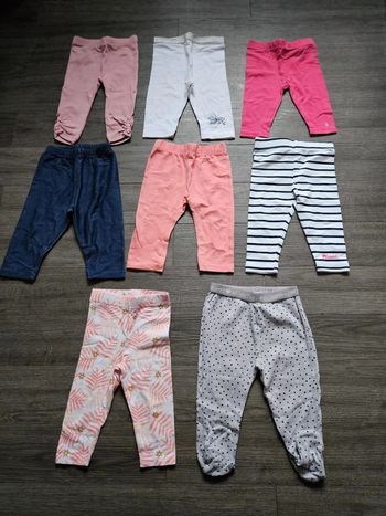 Lot de 8 leggings taille 6 mois