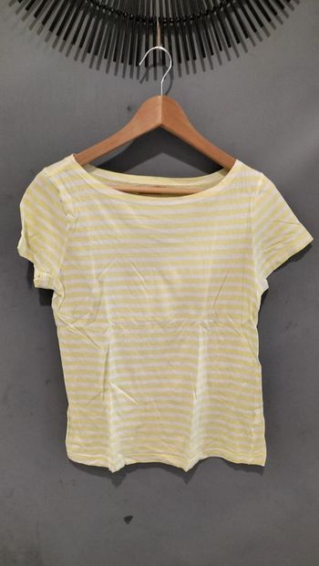 T shirt rayé jaune