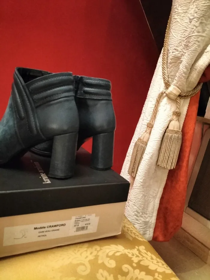 Bottines Karine Arabian - bleu pétrole/bleue marine - photo numéro 6