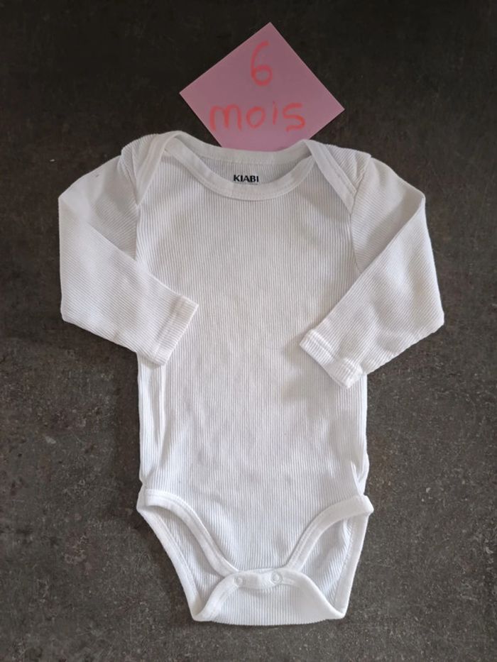Body blanc côtelé 6 mois