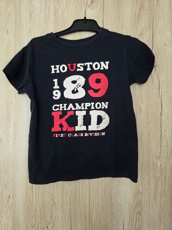 TEE-SHIRT GARÇON MOTIF DESSUS TAILLE 4ANS MARQUE IN EXTENSO COULEUR NOIR