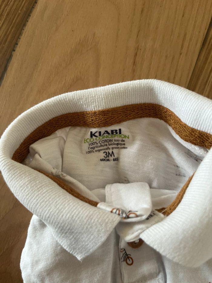 Polo garçon 3 mois – Kiabi – Vélo blanc/marron - photo numéro 5