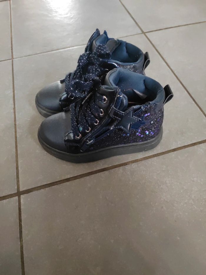 Chaussure bleu paillettes t 25 - photo numéro 2