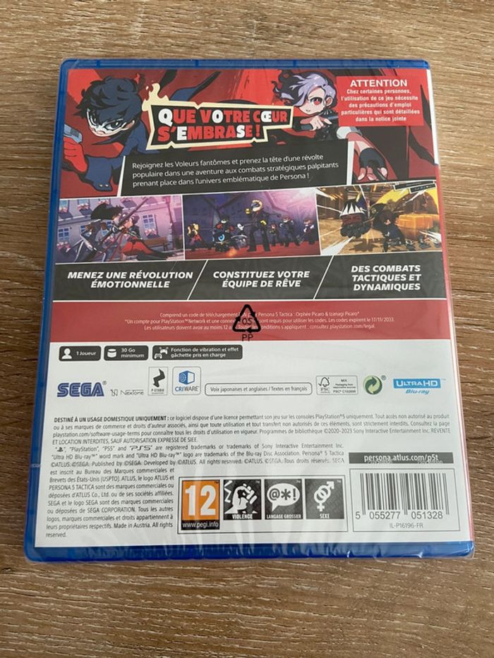 Persona 5 tactica ps5 neuf sous blister - photo numéro 2