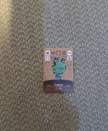 Mini Carte Amiibo NFC Animal Crossing Nintendo Frobert Verbert