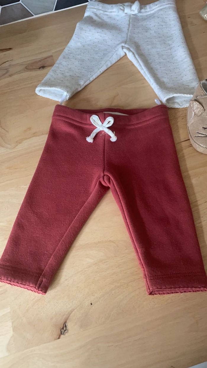 Lot de 2 pantalons molletonné tout doux et chaud 62cm - photo numéro 3