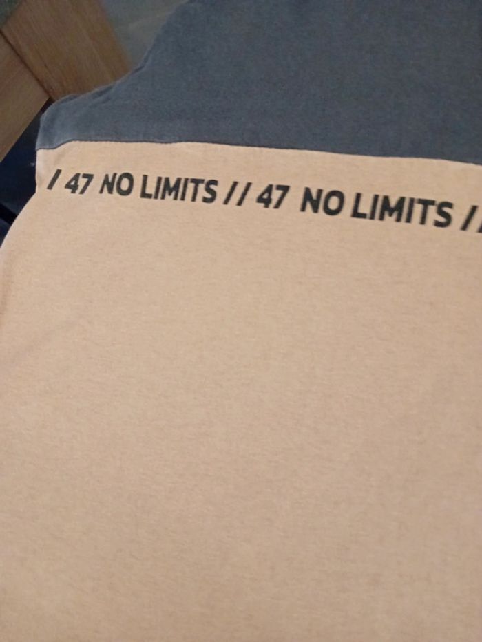 T-Shirt Homme Taille L Bleu Marine et Beige Gémo - photo numéro 3